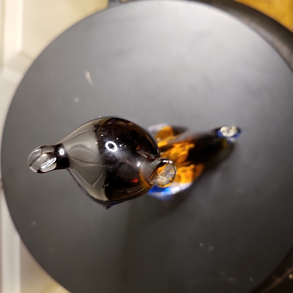 Vintage Murano Glass Cobalt and Amber Kitty Cat - Picture 8 of 10